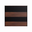 Ver imagem 4 de Balcão Atendimento Recepção Escritório 90 Cm X 110 Cm F5 Cor:louro Preto com Preto