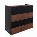 Ver imagem 2 de Balcão Atendimento Recepção Escritório 90 Cm X 110 Cm F5 Cor:louro Preto com Preto
