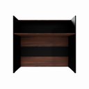 Ver imagem 5 de Balcão Atendimento Recepção Escritório 90 Cm X 110 Cm F5 Cor:louro Preto com Preto