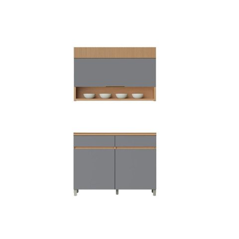 Kit Modulado Nesher Realeza 2 Peças Cz108 Carvalho/titânio