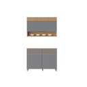 Ver imagem 1 de Kit Modulado Nesher Realeza 2 Peças Cz108 Carvalho/titânio
