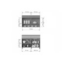 Ver imagem 3 de Kit Modulado Nesher Realeza 2 Peças Cz108 Carvalho/titânio