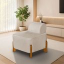 Ver imagem 1 de Puff Decorativo Poltrona Virgínia Estofada para Sala Quarto Recepção Bege Bz Home Decor