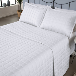 Kit Colcha Cobre Leito Matelado Casal King Size 3 Peças Dupla Face Soft Branco - 4