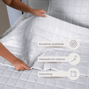 Ver imagem 2 de Kit Colcha Cobre Leito Matelado Casal King Size 3 Peças Dupla Face Soft Branco