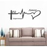 Adesivo Decorativo de Parede Frase Fé, Amor e Esperança - 1