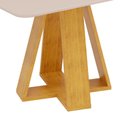 Ver imagem 3 de Mesa de Jantar Retangular 4 Lugares Tampo Chanfrado 120cm com Vidro Kiara Cedro/off White - Dj Móvei