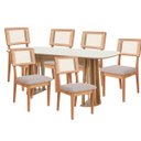 Ver imagem 1 de Conjunto de Jantar Completo Mesa e 6 Cadeiras 100% Mdf