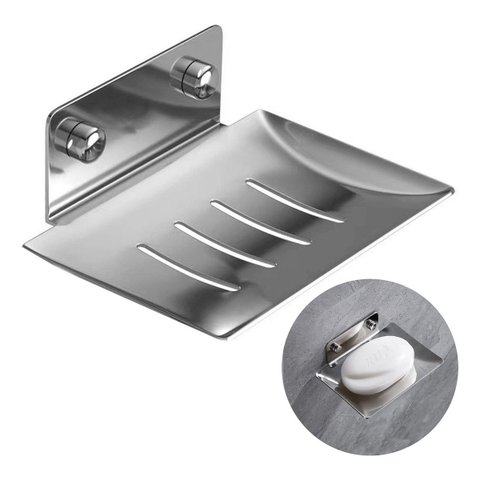 Saboneteira Luxo Banheiro Porta Sabonete Aço Inox 304 Cor Prata Brinovar