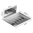 Ver imagem 6 de Saboneteira Luxo Banheiro Porta Sabonete Aço Inox 304 Cor Prata Brinovar