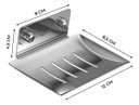 Ver imagem 6 de Saboneteira Luxo Banheiro Porta Sabonete Aço Inox 304 Cor Prata Brinovar