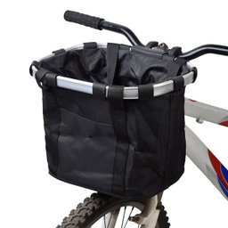 Cesta Bicicleta Tipo Bolsa Engate Rápido Aro 26 29 Alumínio Preta Elleven / GTS Cesta Bicicleta Aro  - 2