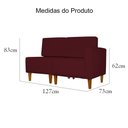 Ver imagem 5 de Poltrona Decorativa Alice Pés Trapézio Suede Bordô - Ds Estofados
