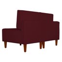 Ver imagem 3 de Poltrona Decorativa Alice Pés Trapézio Suede Bordô - Ds Estofados