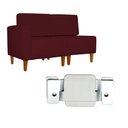 Ver imagem 4 de Poltrona Decorativa Alice Pés Trapézio Suede Bordô - Ds Estofados