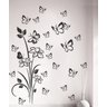Adesivo Decorativo de Parede Combo Floral e Kit 68 Borboleta - 1
