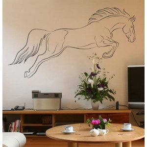 Adesivo Decorativo para Casa Animal Cavalo Saltando lindo