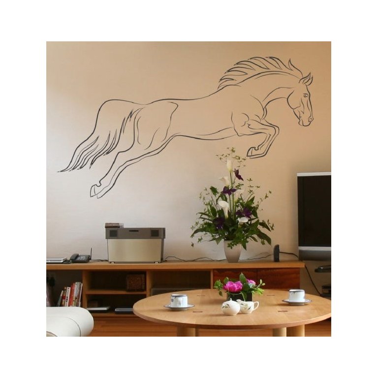 Adesivo Decorativo para Casa Animal Cavalo Saltando lindo