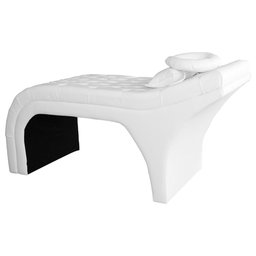 Maca Estofada Estética Capitonê 70 Cm Corino Branco - Fm - 2