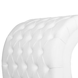 Maca Estofada Estética Capitonê 70 Cm Corino Branco - Fm - 4