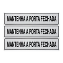 Ver imagem 1 de Combo 3 Placas De Sinalização Mantenha A Porta Fechada 30x7 Acesso - B-514 F9e