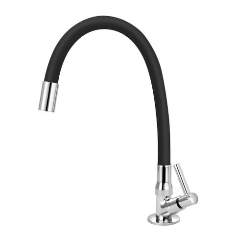 Torneira Cozinha de Mesa Tubo Gourmet Flexível Preto