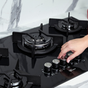 Ver imagem 5 de Fogão Cooktop 5q Tripla Chama Infinity Gás Mesa Vidro Preto Fischer Bivolt