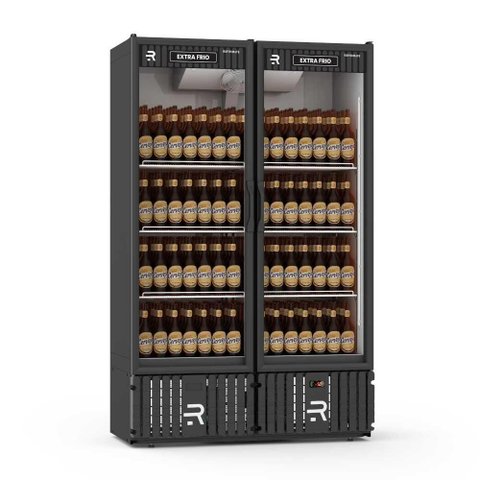 Visa Cooler Extra Frio 2 Portas Preto/branco Porta de Vidro Aquecido Vcef2p 220v - Refrimate