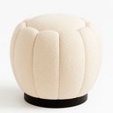 Ver imagem 1 de Puff Redondo 48cm Joy Bouclé Off White - Sallar Home