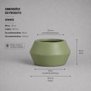 Ver imagem 2 de Cachepot Sollievo Grande Vaso Decorativo de Cerâmica para Sala e Mesa Pistache