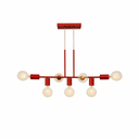 Ver imagem 1 de Pendente Rubis Aluminio Teto e27 7 Luzes Lumini Lab - Vermelho Brilhante