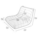 Ver imagem 5 de Poltrona Lounge 85cm a Vácuo Espumas D28 Boucle Marrom 1 Lugar 150kg Kappesberg
