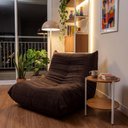 Ver imagem 1 de Poltrona Lounge 85cm a Vácuo Espumas D28 Boucle Marrom 1 Lugar 150kg Kappesberg