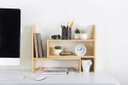 Ver imagem 3 de Organizador De Mesa Escritório Sala Natural Em Madeira