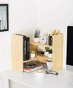 Ver imagem 1 de Organizador De Mesa Escritório Sala Natural Em Madeira