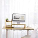 Ver imagem 6 de Suporte Monitor E Tv Base Apoio Mesinha Em Madeira Maciça