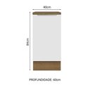 Ver imagem 3 de Balcão 40 cm 1 Porta Rustic/Branco Veludo Lux Madesa