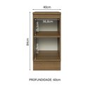 Ver imagem 4 de Balcão 40 cm 1 Porta Rustic/Branco Veludo Lux Madesa