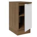Ver imagem 6 de Balcão 40 cm 1 Porta Rustic/Branco Veludo Lux Madesa