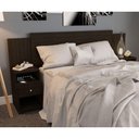 Ver imagem 1 de Cabeceira Extensível Cama Solteiro, Casal e Queen com Mesa de Cabeceira Maceió Amêndoa