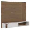 Ver imagem 1 de Painel para Tv 55 Pol com Bancada Madrid C05 Amêndoa/off White Matte - Mpozenato
