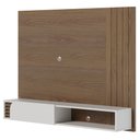 Ver mais imagens de Painel para Tv 55 Pol com Bancada Madrid C05 Amêndoa/off White Matte - Mpozenato