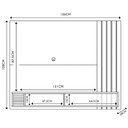 Ver imagem 4 de Painel para Tv 55 Pol com Bancada Madrid C05 Amêndoa/off White Matte - Mpozenato