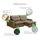 Ver imagem 5 de Sofa Retratil Reclinavel 2 Lugares 2m Andreza Veludo Lansof
