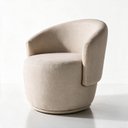 Ver mais imagens de Poltrona Orgânica Decorativa Capri Linho Suave Design Redondo Luxo Leitura Sala Quarto Recepção Hall