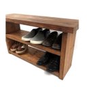 Ver imagem 1 de Sapateira Banco de Madeira Maciça Porta Calçados 65cm