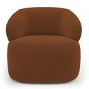 Ver imagem 6 de Kit 02 Poltronas Orgânicas Giratória Living Glee Veludo Terracota - Desk Design