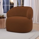 Ver imagem 2 de Kit 02 Poltronas Orgânicas Giratória Living Glee Veludo Terracota - Desk Design