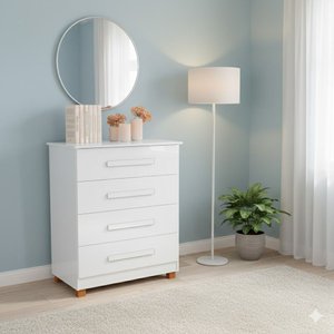 Cômoda Organizadora P/ Quarto 4 Gavetas Prática e Moderna