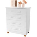 Ver imagem 2 de Cômoda Organizadora P/ Quarto 4 Gavetas Prática e Moderna